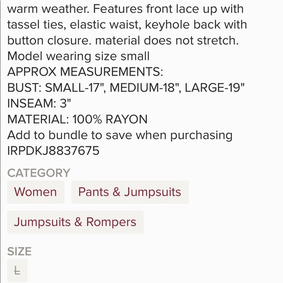 ✨Blue tie dye lace up romper - Picture 4 of 4